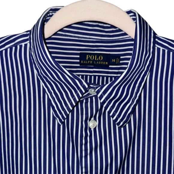 Polo Ralph Lauren Striped Shirt Dress Blue & White - Picture 3 of 3
